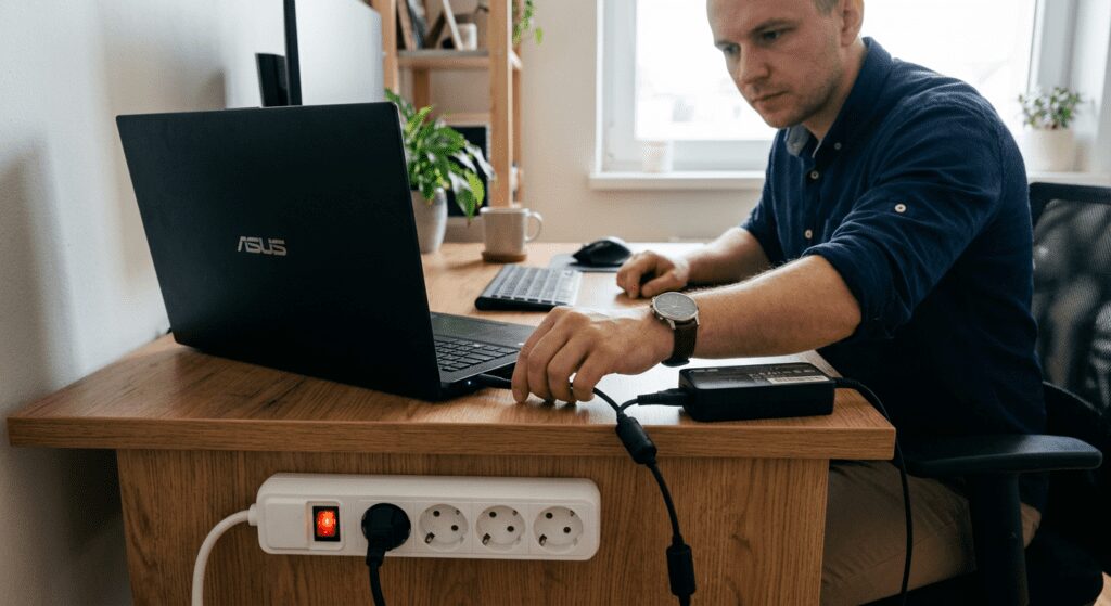 comprobar cargador portatil no enciende