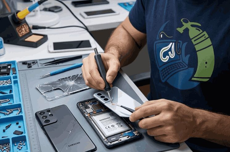 Reparación de tapa trasera Samsung en Barcelona