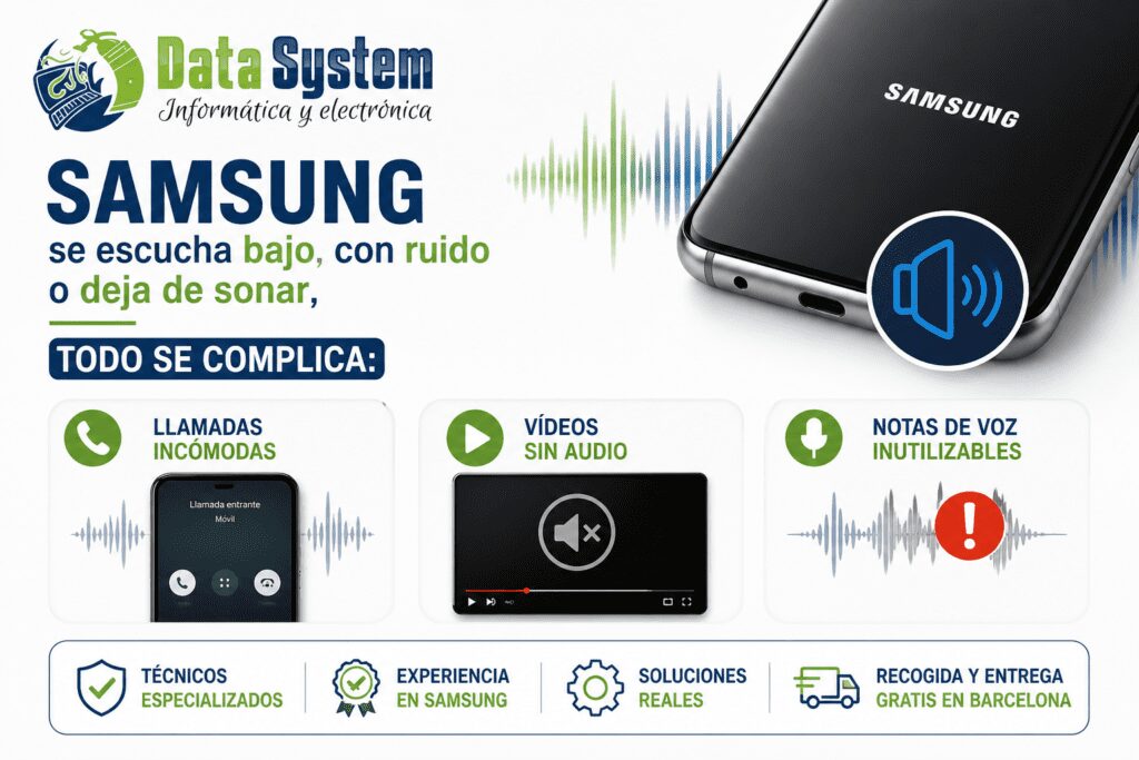 Reparacion de altavoz Samsung en Barcelona