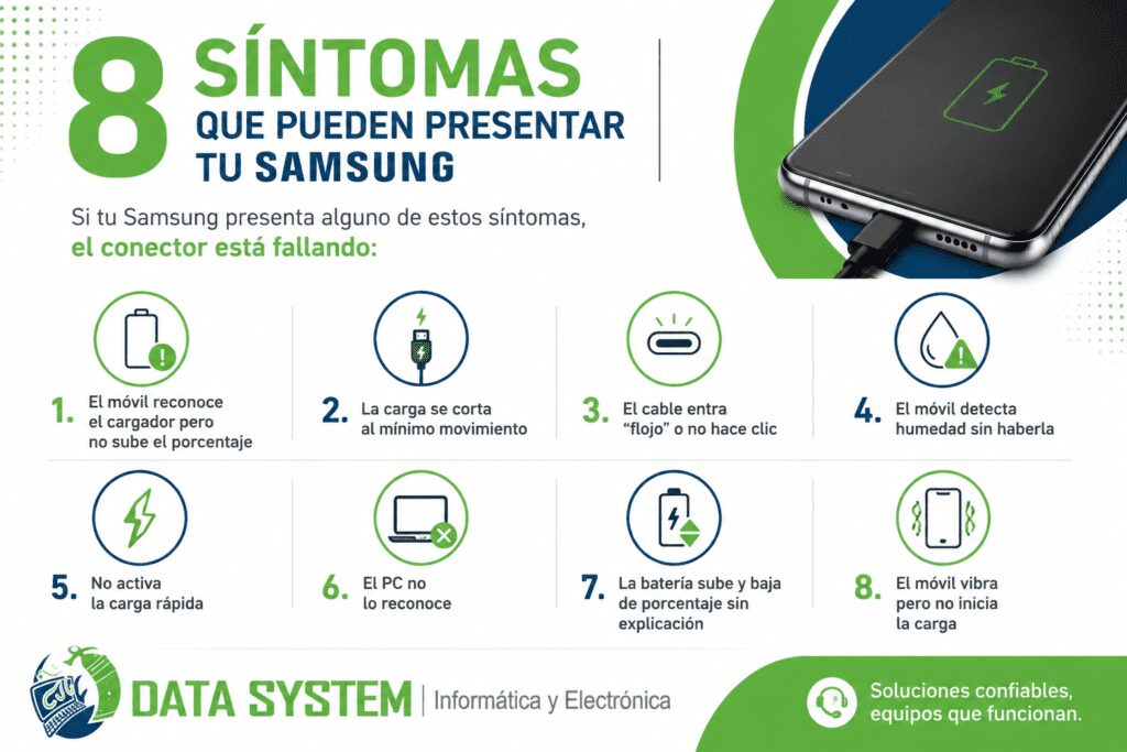 reparación conector de carga Samsung Málaga