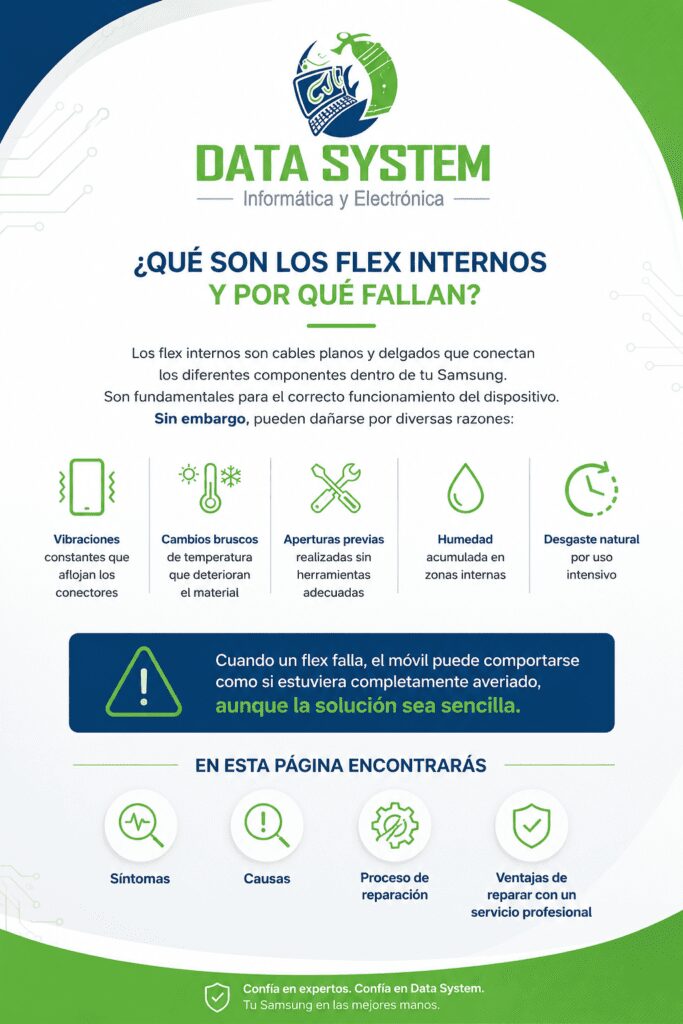 Reparación de flex internos Samsung Murcia