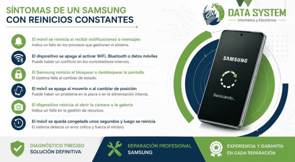 Reparación de Samsung que se reinicia Tarragona