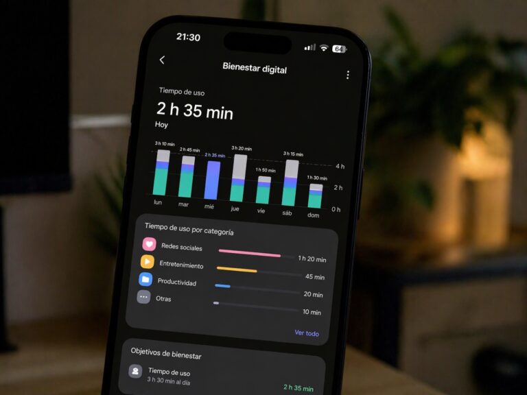 Bienestar digital Samsung: modo concentración y herramientas para controlar el uso del móvil en 2026